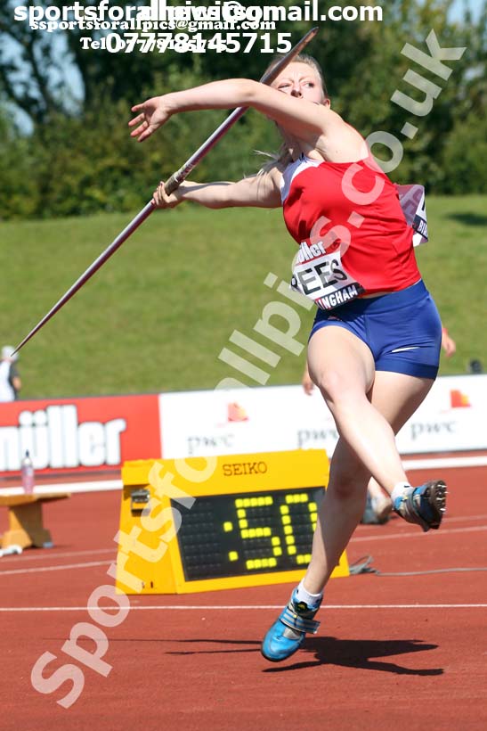 Womens javelin, 2019 Muller British Championships, Alexander Stadium, Birmingham. Photo: David T. Hewitson/Sports for All Pics